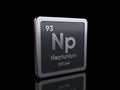 Neptunium Np, element symbol from periodic table series