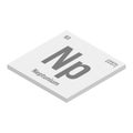Neptunium, Np, periodic table element