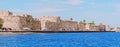 Neratzia Castle and blue sea Royalty Free Stock Photo
