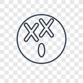 Nerd concept vector linear icon isolated on transparent background, Nerd concept transparency logo in outline style