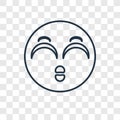 Nerd concept vector linear icon isolated on transparent background, Nerd concept transparency logo in outline style