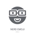 Nerd emoji icon. Trendy Nerd emoji logo concept on white background from Emoji collection