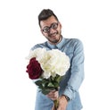 Nerd flowers bouquet Royalty Free Stock Photo