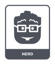 nerd icon in trendy design style. nerd icon isolated on white background. nerd vector icon simple and modern flat symbol for web