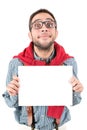 Nerd posing Royalty Free Stock Photo