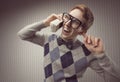 Nerd student Royalty Free Stock Photo