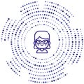 nerd vector icon. nerd editable stroke. nerd linear symbol for use on web and mobile apps, logo, print media. Thin line