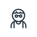 nerd vector icon. nerd editable stroke. nerd linear symbol for use on web and mobile apps, logo, print media. Thin line