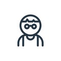 nerd vector icon. nerd editable stroke. nerd linear symbol for use on web and mobile apps, logo, print media. Thin line