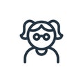 nerd vector icon. nerd editable stroke. nerd linear symbol for use on web and mobile apps, logo, print media. Thin line