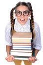 Nerd woman Royalty Free Stock Photo