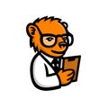 Nerdy Bear Scientist Mascot