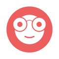 nerdy face emoji Isolated Vector icon which can easily modify or edit