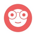 nerdy face emoji Isolated Vector icon which can easily modify or edit