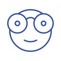 nerdy face emoji Isolated Vector icon which can easily modify or edit