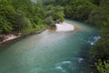 The Neretva River in a canyon Royalty Free Stock Photo