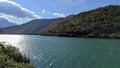 Neretva river canyon. Sunny day outside the beautiful river. Royalty Free Stock Photo