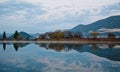 Neretva River passes through Opuzen and Rogotin. Croatia Royalty Free Stock Photo