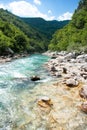 Neretva river stream in Bosnian mountains Royalty Free Stock Photo