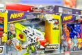 Soest, Germany - January 12, 2019: NERF Toy Guns for sale Royalty Free Stock Photo