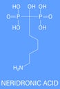 Neridronic acid drug molecule. Skeletal formula. Chemical structure