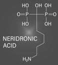 Neridronic acid drug molecule. Skeletal formula. Chemical structure