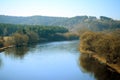 Neris river flow on spring time in Vilnius city Royalty Free Stock Photo