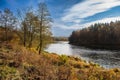 Neris river in Silenai cognitive park near Vilnius, Lithuania