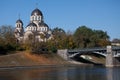 Neris river in Vilnius Royalty Free Stock Photo