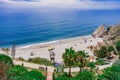 Nerja beach a summer day with tourists