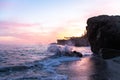 Nerja beach sunset Andalusia Spain