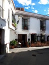 Architectural details on the outside of a building in Nerja in Spain