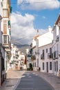 Beautiful streets of Nerja. Typically Andalusian houses.
