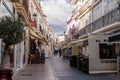 Beautiful streets of Nerja. Typically Andalusian houses.