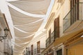 Nerja street. Shade, balconies, malaga. Spain Royalty Free Stock Photo