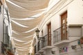 Nerja street. Shade, balconies, malaga. Spain Royalty Free Stock Photo