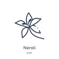 Neroli icon from nature outline collection. Thin line neroli icon isolated on white background