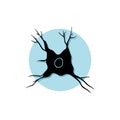 Nerve cell icon, flat sign for mobile concept and web design. Human Neuron glyph icon isolated on white background Royalty Free Stock Photo