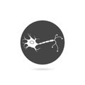 Nerve Cell Icon With Shadow