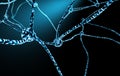 Nerve Cells And Neuronal Network Royalty Free Stock Photo