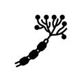 Black solid icon for Nerve, jitters and veins