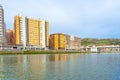 NerviÃ³n river overlooking the urban area of ??Bilbao-Basque country-Spain