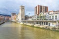 NerviÃ³n river overlooking the urban area of ??Bilbao-Basque country-Spain