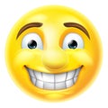 Nervous Grin Emoji Emoticon Royalty Free Stock Photo