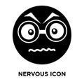 Nervous icon vector isolated on white background, logo concept o