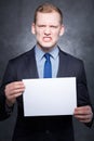 Nervous man in a suit Royalty Free Stock Photo