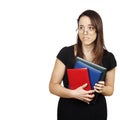 Nervous student waiting to take exam Royalty Free Stock Photo