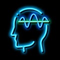 Nervous System of Head Biohacking neon glow icon illustration Royalty Free Stock Photo