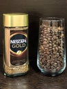Nescafe Gold Cofee and Roasted Coffee Beans Glass