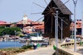 Nesebar, Bulgaria. Black sea coast. The wooden windmill